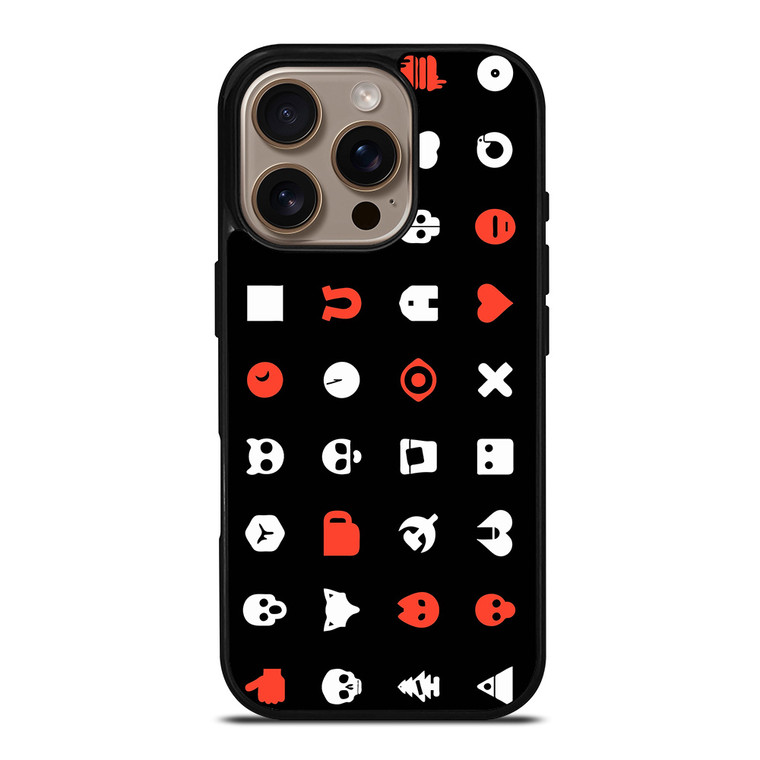 LOVE DEATH AND ROBOTS PATTERN iPhone 16 Pro Case Cover