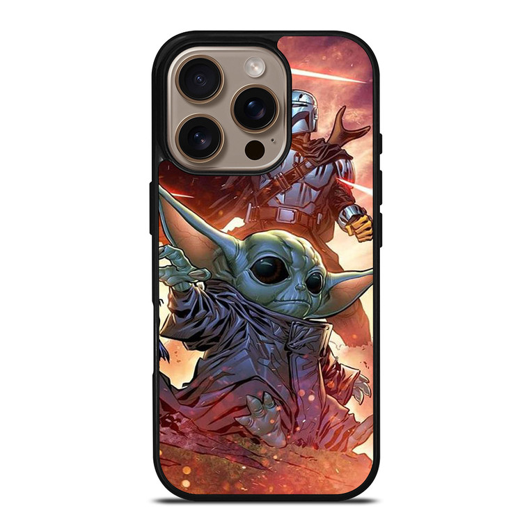 MANDALORIAN AND BABY YODA STAR WARS iPhone 16 Pro Case Cover MANDALORIAN AND BABY YODA STAR WARS iPhone 16 Pro Case Cover