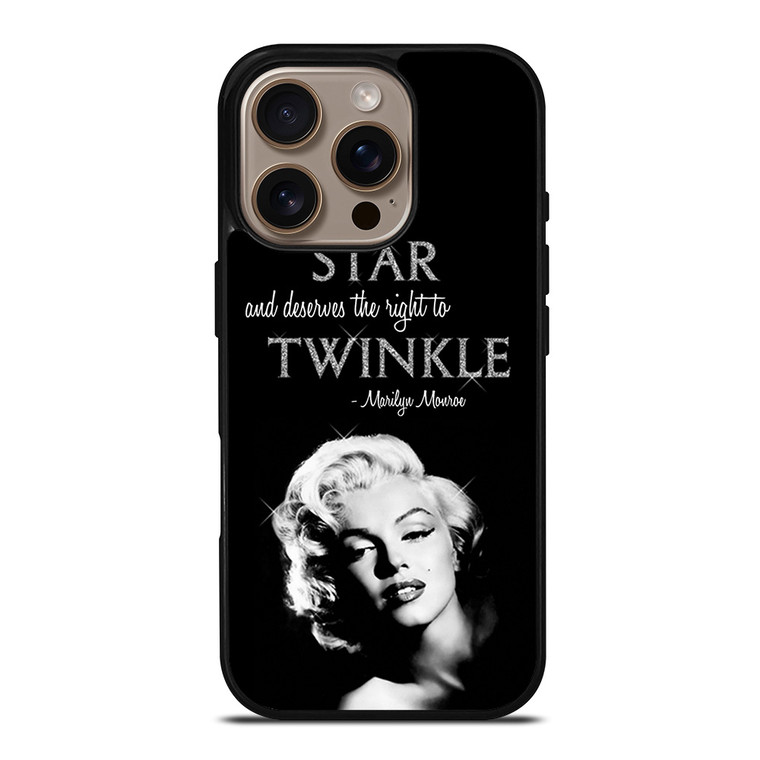 MARILYN MONROE BLACK QUOTES iPhone 16 Pro Case Cover
