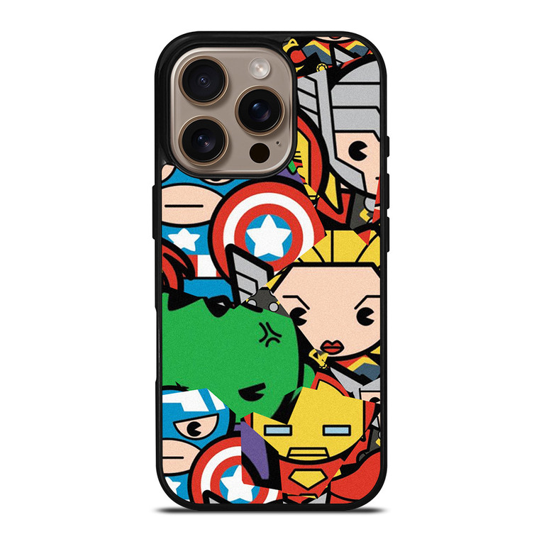 MARVEL COMIC CHARACTERS COLLAGE iPhone 16 Pro Case Cover
