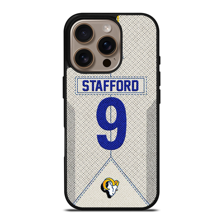 MATTHEW STAFFORD LOS ANGELES RAMS NFL SUPER BOWL LVI iPhone 16 Pro Case Cover