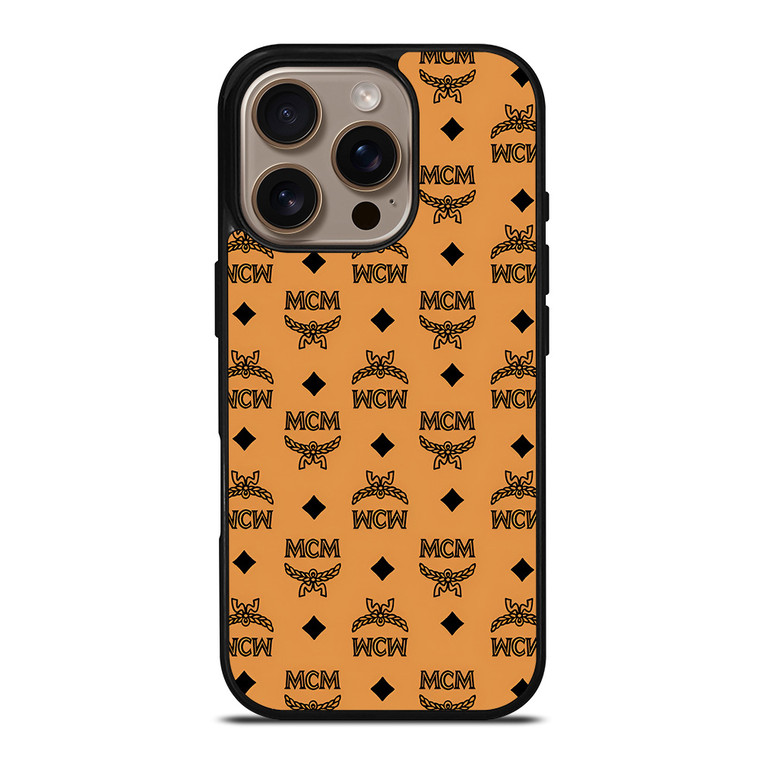 MCM MICHAEL CROMER MUNICH LOGO BROWN iPhone 16 Pro Case Cover