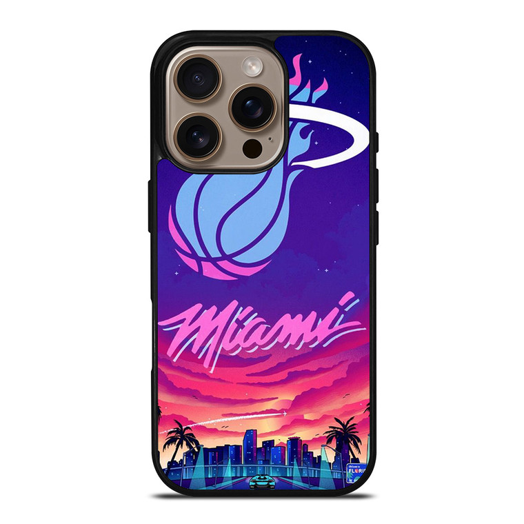 MIAMI HEAT BASKETBALL TEAM LOGO iPhone 16 Pro Case Cover