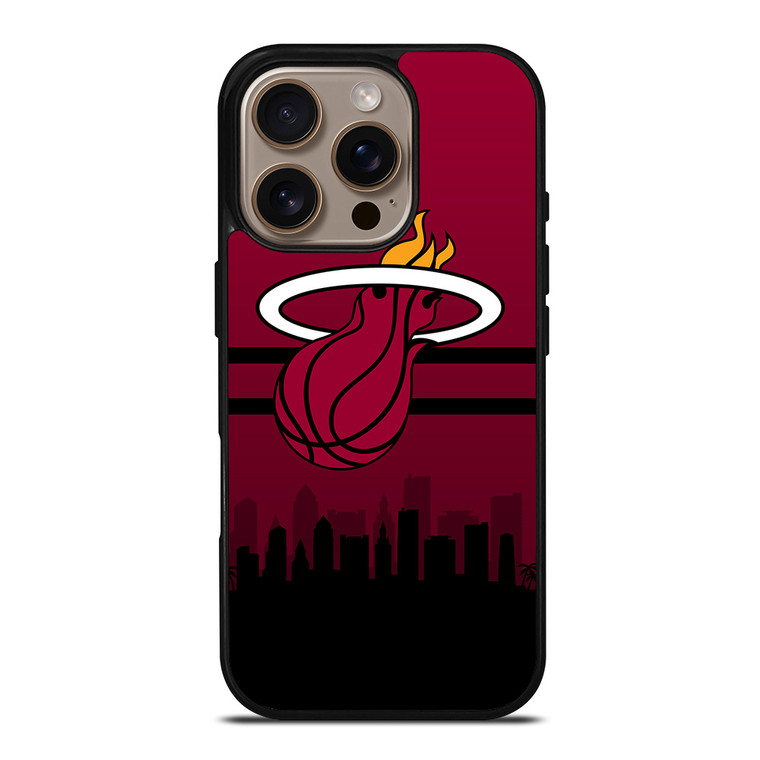 MIAMI HEATS NBA SKYLINE iPhone 16 Pro Case Cover