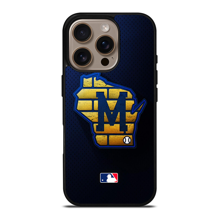 MILWAUKEE BREWERS MLB BASEBALL ICON iPhone 16 Pro Case Cover