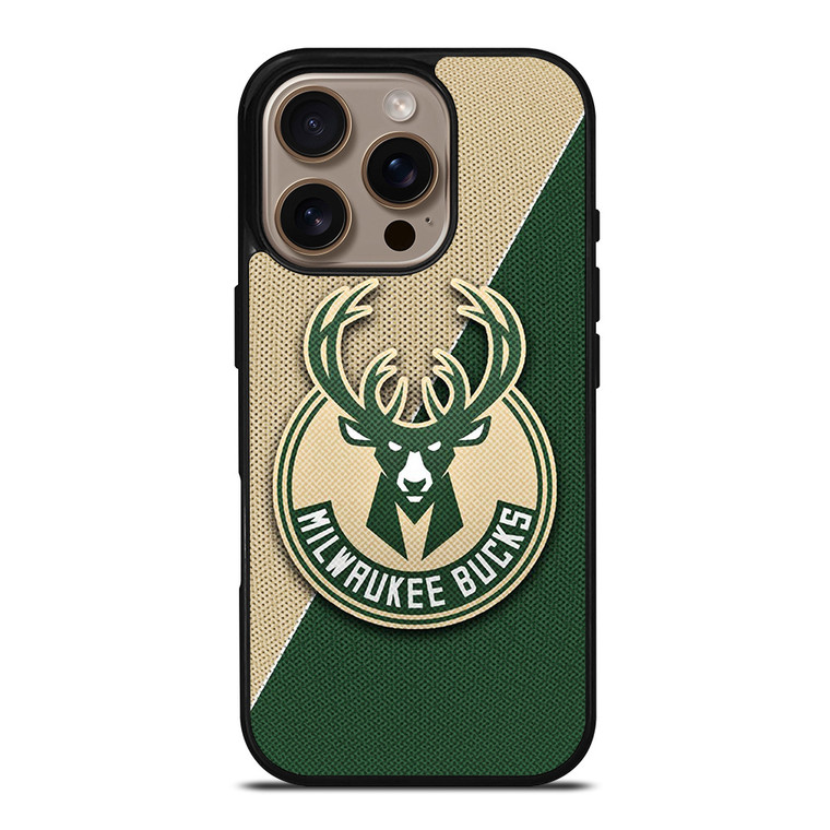 MILWAUKEE BUCKS NBA BASKETBALL LOGO iPhone 16 Pro Case Cover