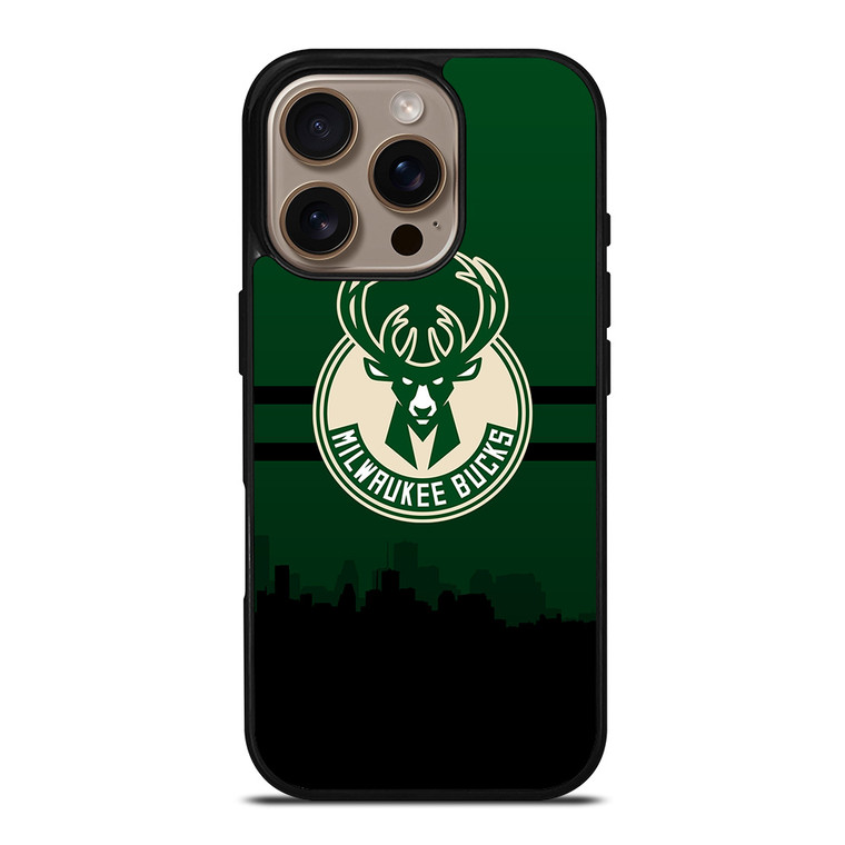 MILWAUKEE BUCKS NBA SKYLINE iPhone 16 Pro Case Cover
