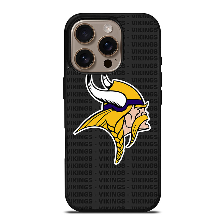 MINNESOTA VIKINGS FOOTBALL TEXT iPhone 16 Pro Case Cover