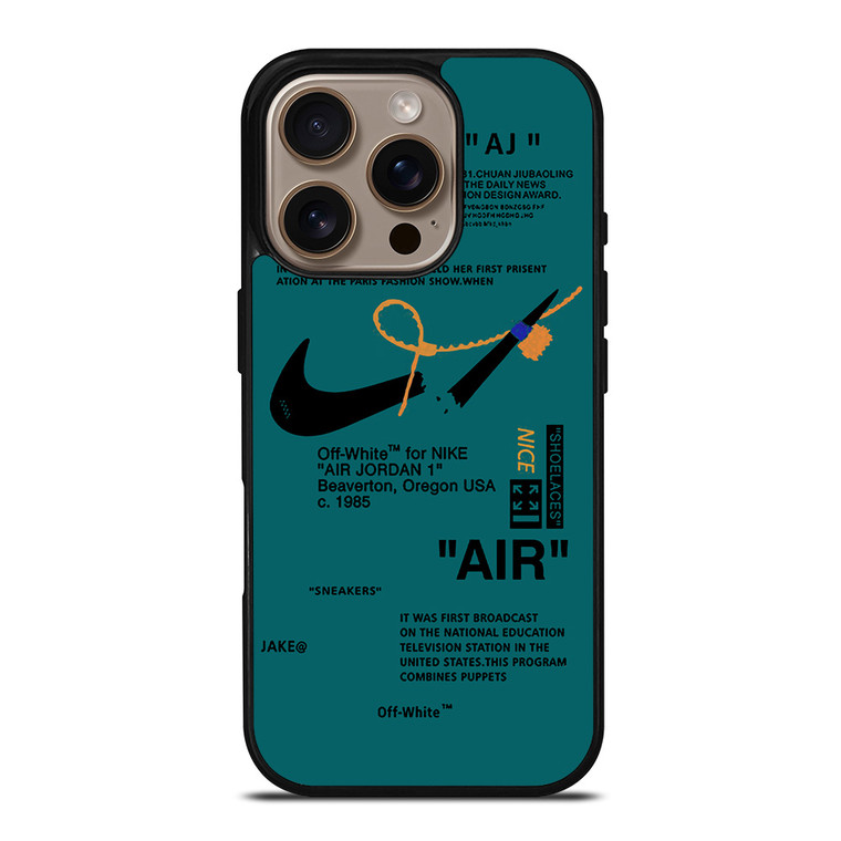 NIKE AIR OFF WHITE TOSCA iPhone 16 Pro Case Cover