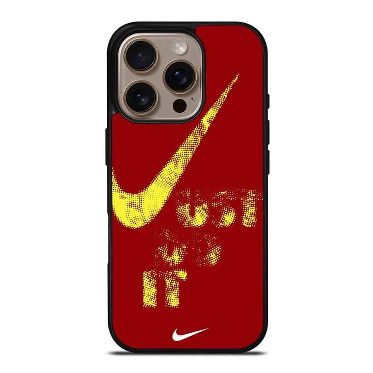 NIKE JUST DO IT RED HALFTONE iPhone 16 Pro Case Cover