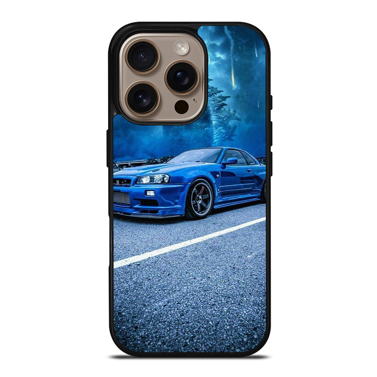 NISSAN GTR GODZILLA BLUE 2 iPhone 16 Pro Case Cover