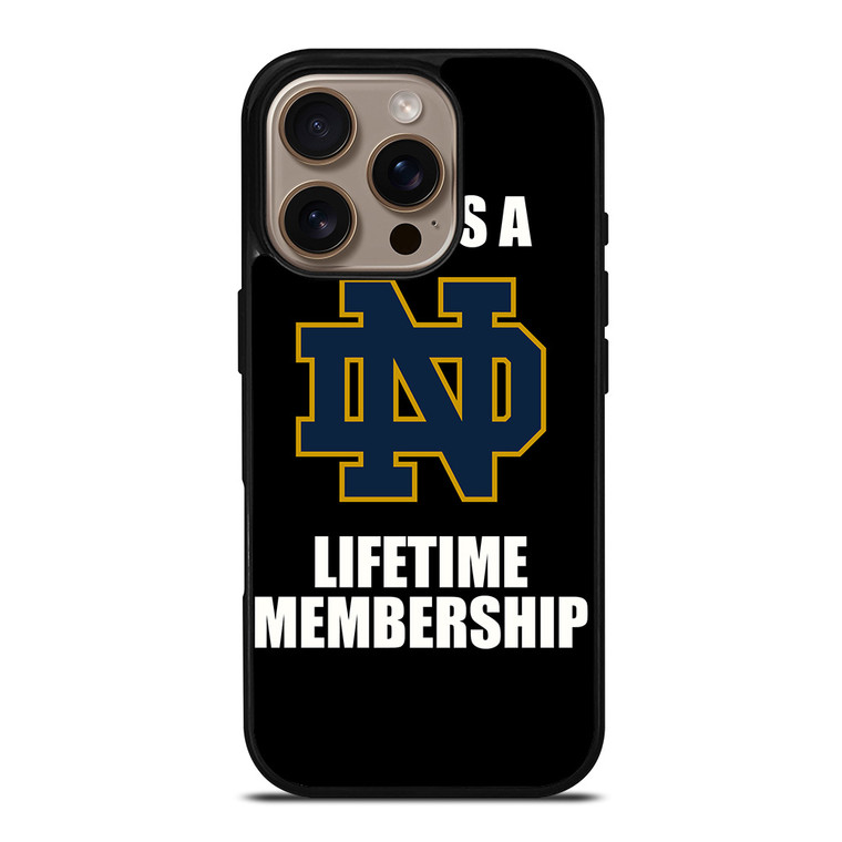 NOTRE DAME FIGHTING IRISH MEMBERSHIP iPhone 16 Pro Case Cover