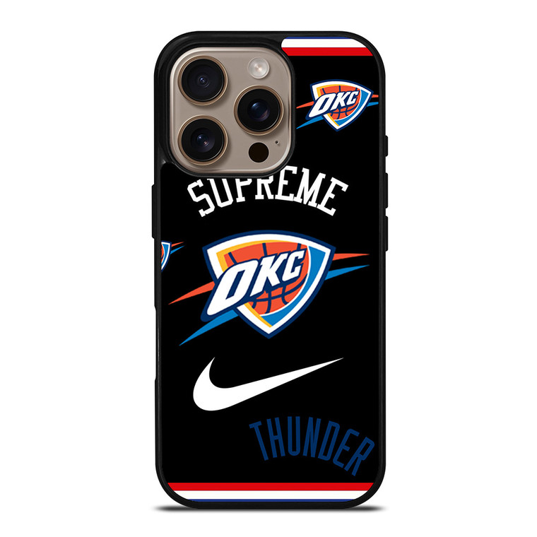 OKLAHOMA CITY THUNDER NBA X SUPREME NIKE iPhone 16 Pro Case Cover OKLAHOMA CITY THUNDER NBA X SUPREME NIKE iPhone 16 Pro Case Cover