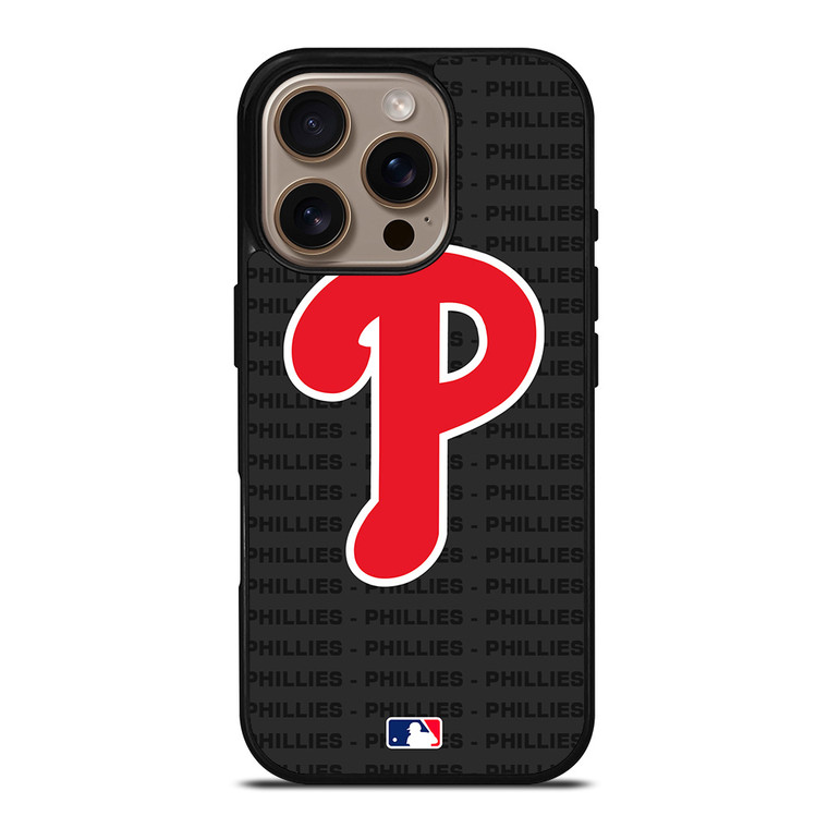PHILADELPHIA PHILLIES BASEBALL BLACK iPhone 16 Pro Case Cover