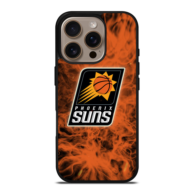 PHOENIX SUNS BASKETBALL NBA FIRE iPhone 16 Pro Case Cover