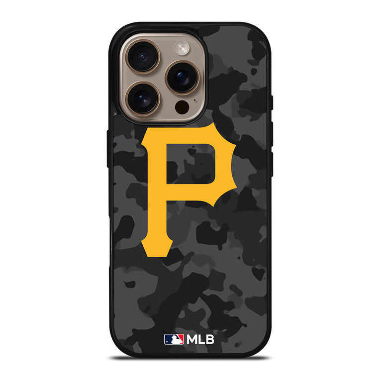 PITTSBURGH PIRATES BASEBALL BLACK CAMO iPhone 16 Pro Case Cover