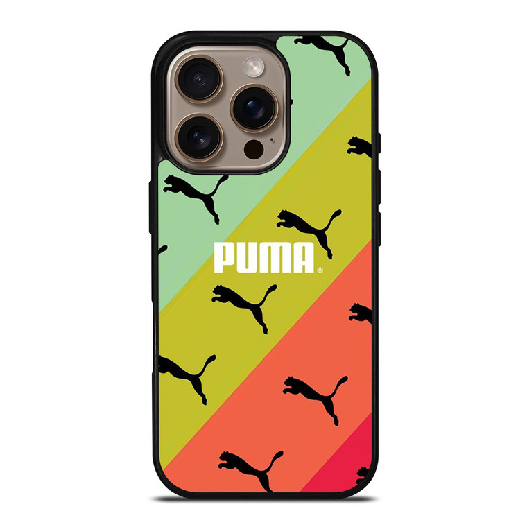 PUMA LOGO STRIPE PATTERN iPhone 16 Pro Case Cover