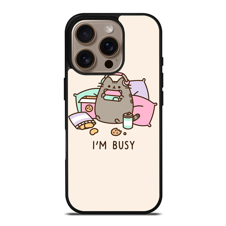 PUSHEEN BUSY CAT iPhone 16 Pro Case Cover