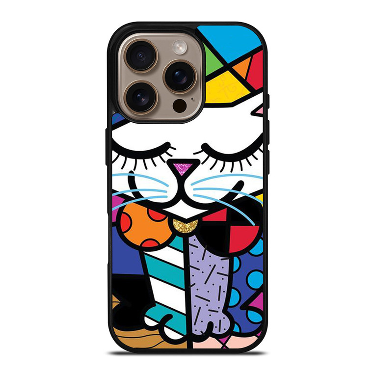 ROMERO BRITTO SERENE CAT ART iPhone 16 Pro Case Cover