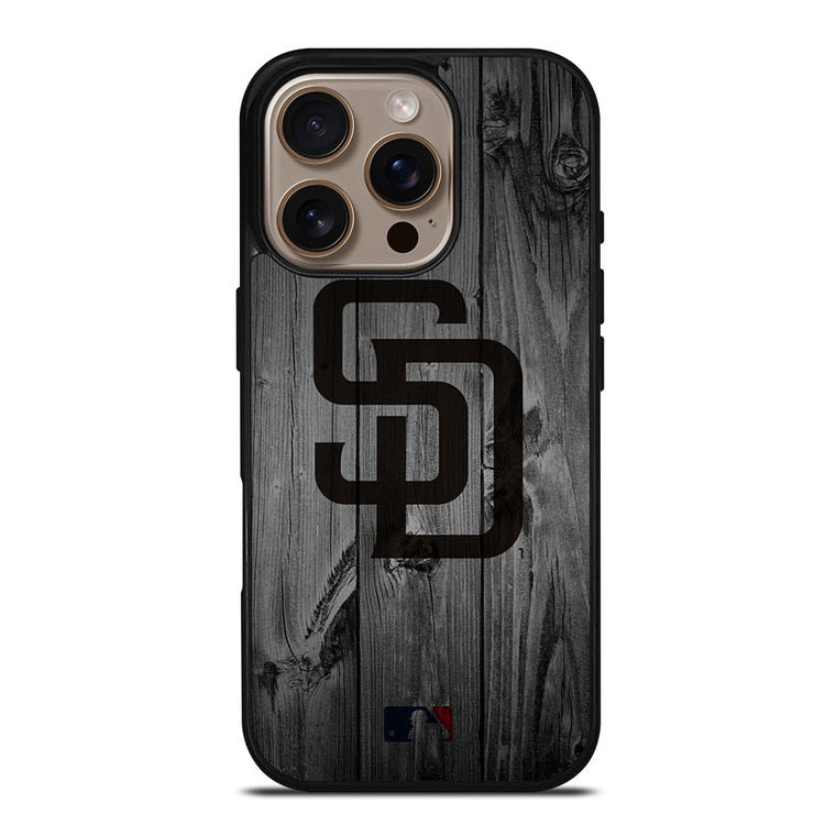 SAN DIEGO PADRES BASEBALL MLB WOOD LOGO iPhone 16 Pro Case Cover