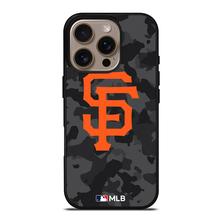 SAN FRANCISCO GIANTS BASEBALL BLACK CAMO iPhone 16 Pro Case Cover