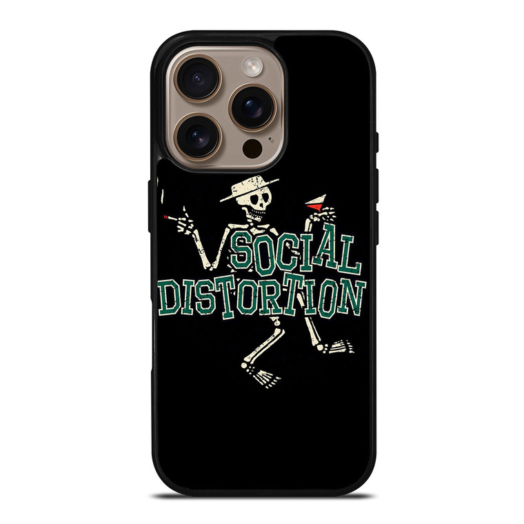 SOCIAL DISTORTION SKULL ART iPhone 16 Pro Case Cover