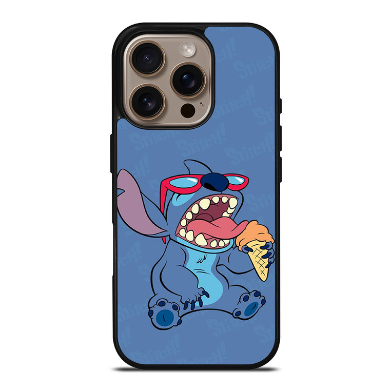 STITCH DISNEY CARTOON ICE CREAM iPhone 16 Pro Case Cover