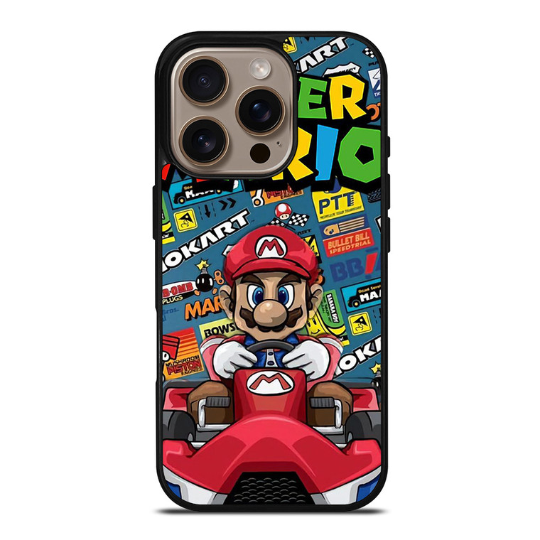 SUPER MARIO BROSS NINTENDO GAME MARIO CART iPhone 16 Pro Case Cover
