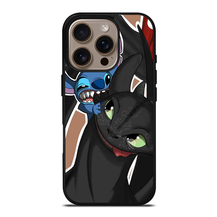 TOOTHLESS AND STITCH PLAY iPhone 16 Pro Case Cover