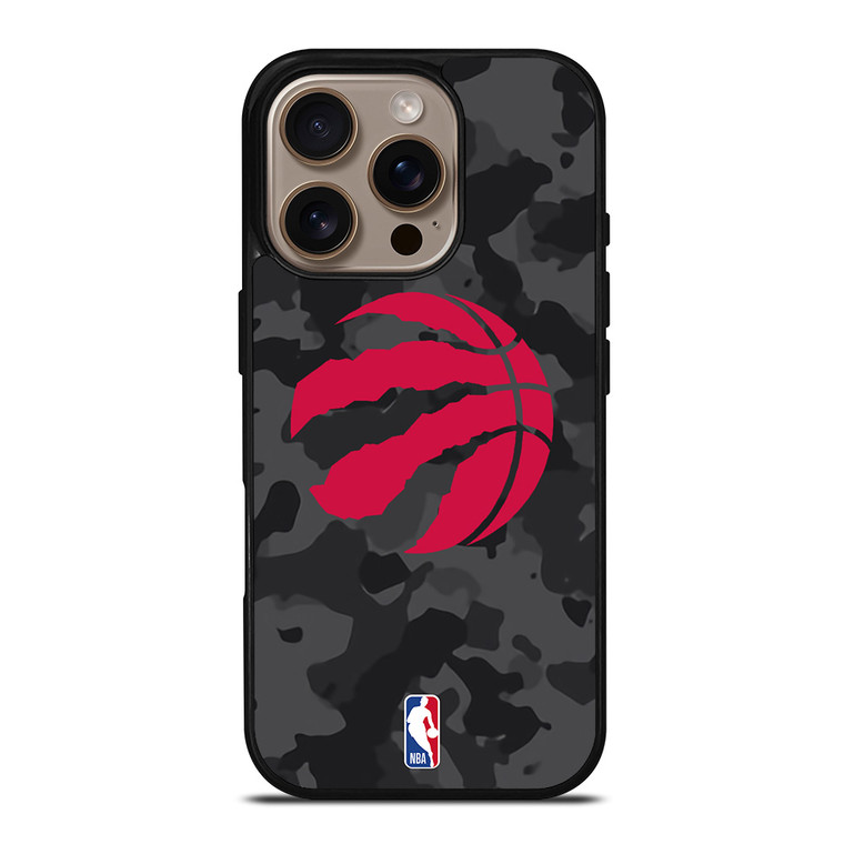 TORONTO RAPTORS BLACK CAMO iPhone 16 Pro Case Cover