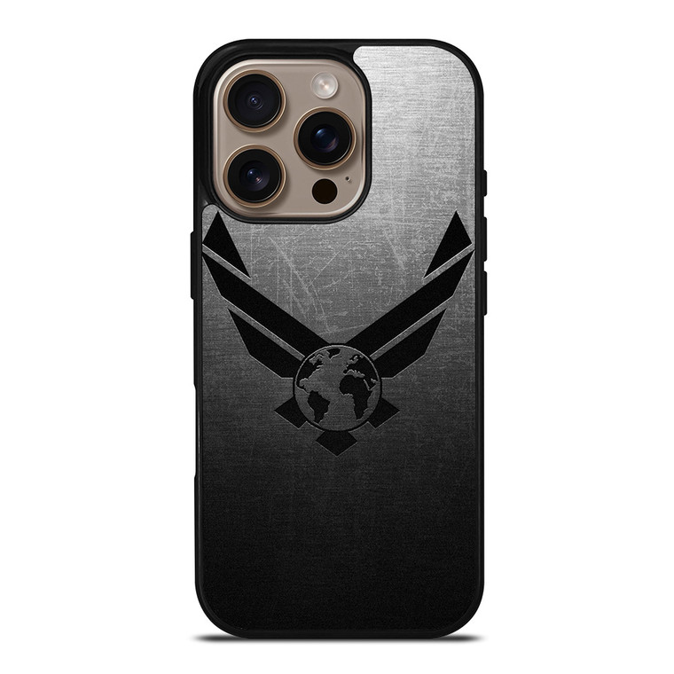 USAF UNITED STATES AIR FORCES LOGO METAL iPhone 16 Pro Case Cover