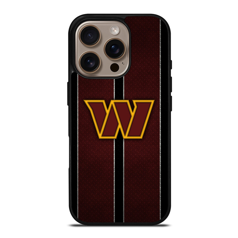WASHINGTON COMMANDERS NFL METAL STRIPE iPhone 16 Pro Case Cover