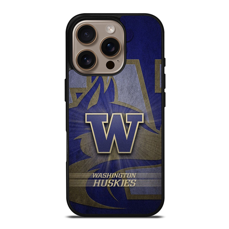 WASHINGTON HUSKIES FOOTBALL LOGO iPhone 16 Pro Case Cover