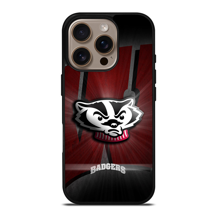 WISCONSIN BADGERS FOOTBALL LOGO iPhone 16 Pro Case Cover