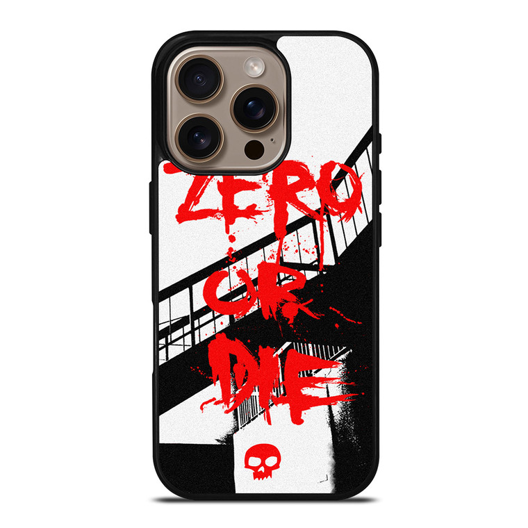 ZERO SKATEBOARDS SLOGAN iPhone 16 Pro Case Cover