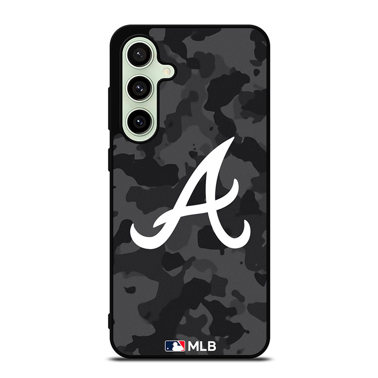 ATLANTA BRAVES BASEBALL BLACK CAMO Samsung Galaxy S24 FE Case Cover