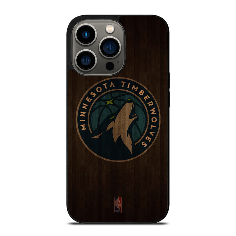 MINNESOTA TIMBERWOLVES BASKETBALL COURT NBA iPhone 13 Pro Case Cover