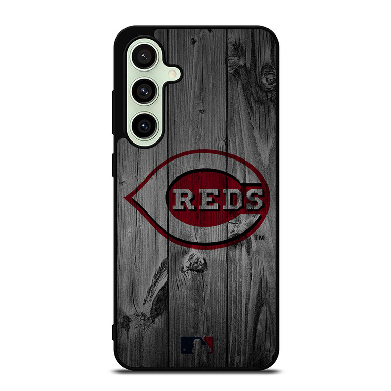 CINCINNATI REDS BASEBALL MLB WOOD LOGO Samsung Galaxy S24 FE Case Cover