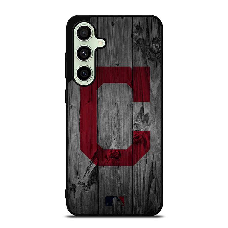 CLEVELAND GUARDIANS BASEBALL MLB WOOD LOGO Samsung Galaxy S24 FE Case Cover