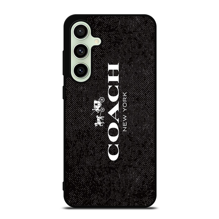 COACH NEW YORK LOGO ON BLACK FABRIC Samsung Galaxy S24 FE Case Cover