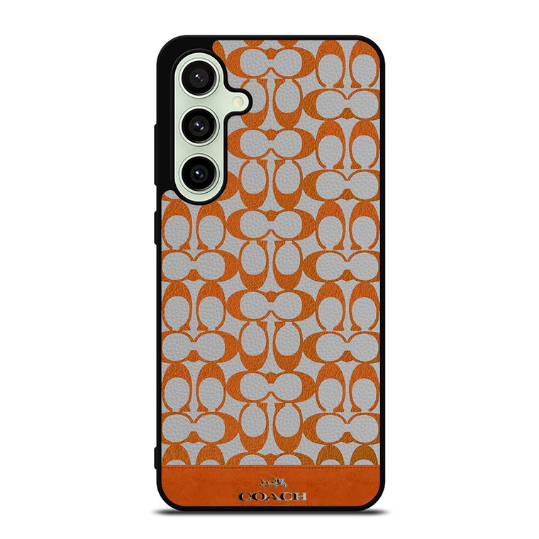 COACH NEW YORK LOGO PATTERN ORANGE EMBLEM Samsung Galaxy S24 FE Case Cover
