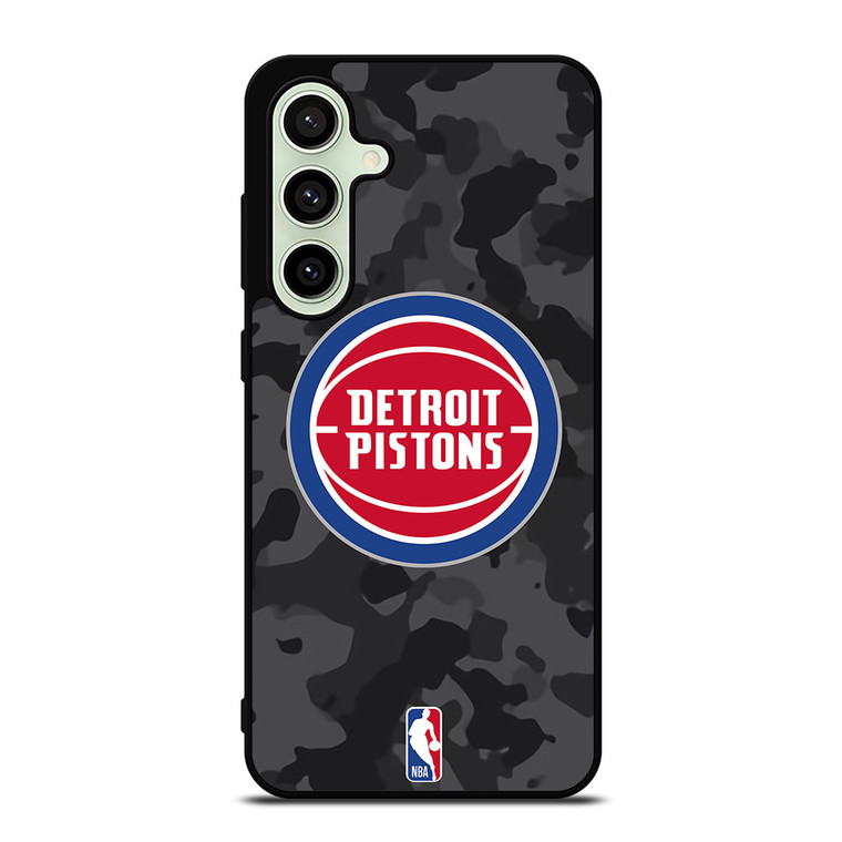 DETROIT PISTONS BLACK CAMO Samsung Galaxy S24 FE Case Cover