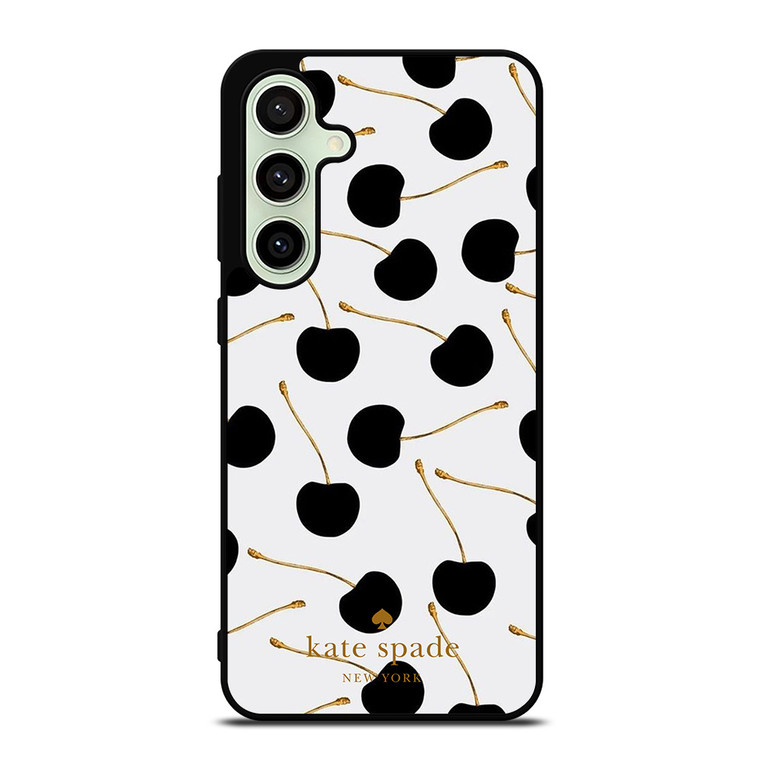 KATE SPADE NEW YORK LOGO BLACK CHERRIES Samsung Galaxy S24 FE Case Cover