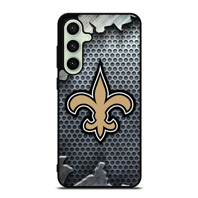 NEW ORLEANS SAINTS BROKEN METAL Samsung Galaxy S24 FE Case Cover