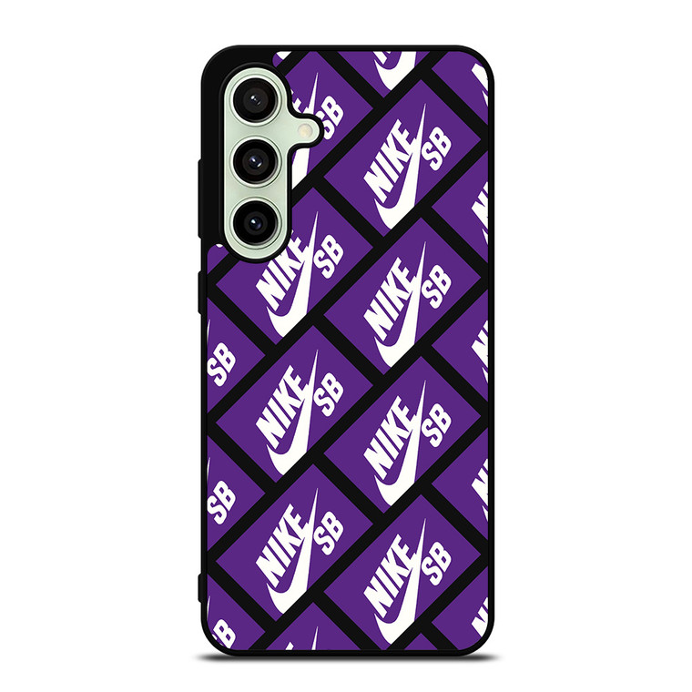NIKE SB SKATEBOARD BOX PATTERN PURPLE Samsung Galaxy S24 FE Case Cover
