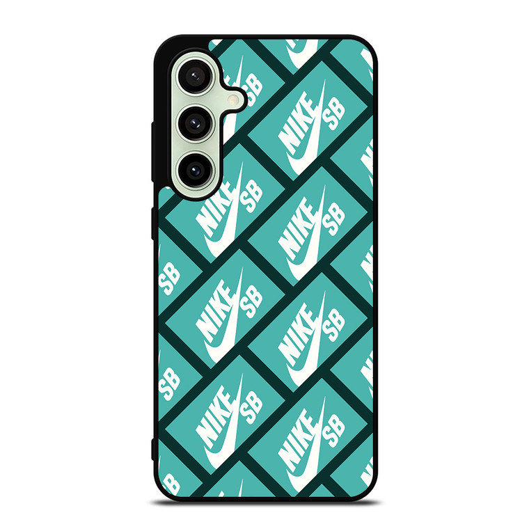 NIKE SB SKATEBOARD BOX PATTERN TURQUOISE Samsung Galaxy S24 FE Case Cover