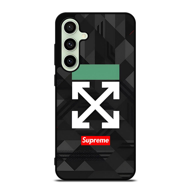OFF WHITE LOGO SUPREME ICON Samsung Galaxy S24 FE Case Cover