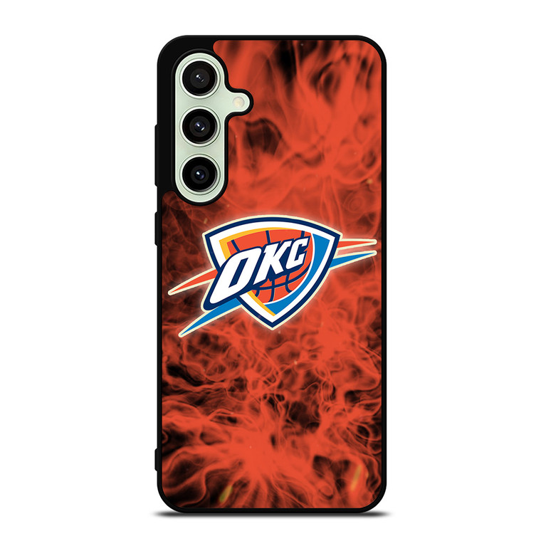 OKLAHOMA CITY THUNDERS BASKETBALL NBA FIRE Samsung Galaxy S24 FE Case Cover