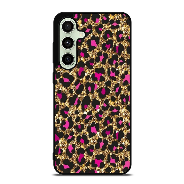 PINK LEOPARD GLITTER SKIN Samsung Galaxy S24 FE Case Cover