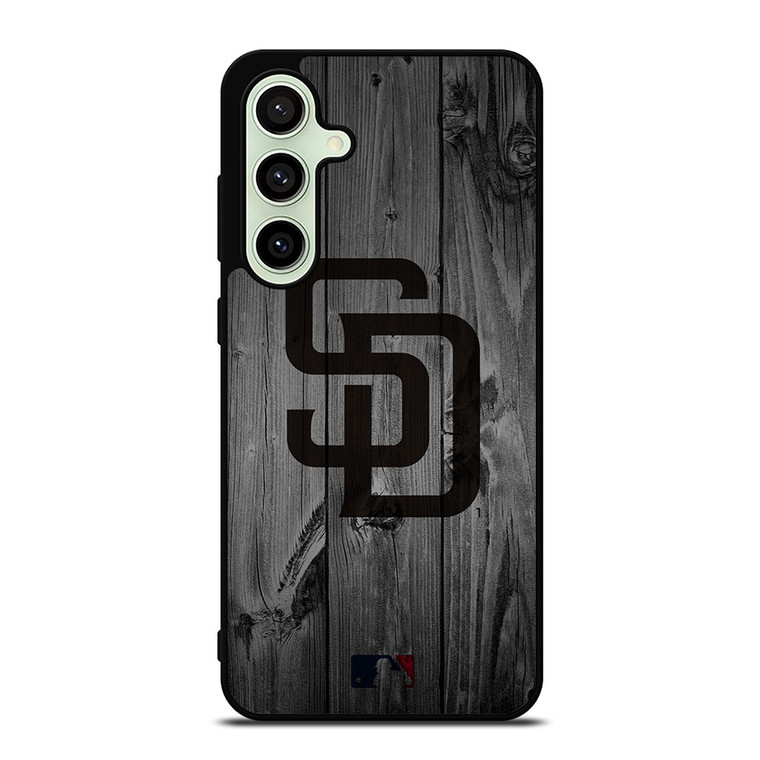 SAN DIEGO PADRES BASEBALL MLB WOOD LOGO Samsung Galaxy S24 FE Case Cover